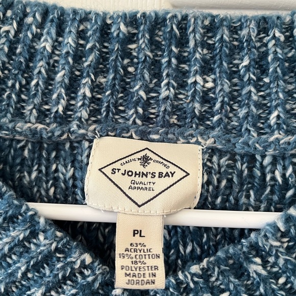 St Johns Bay Blue Knit Women's Sweater - Picture 4 of 4